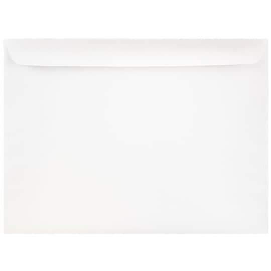 JAM Paper 9" x 12" White Booklet Commercial Envelopes